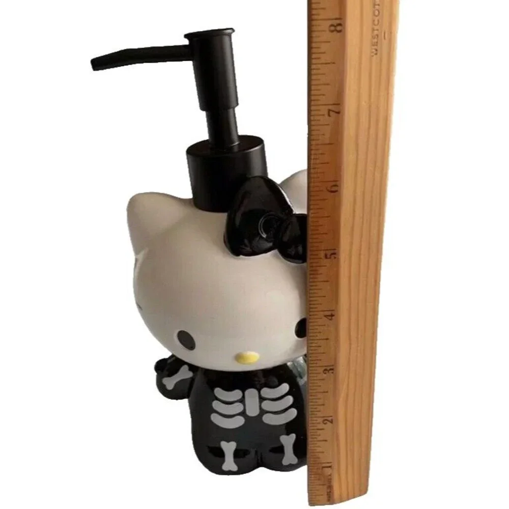 Halloween Hello Kitty Skeleton Soap Pump Lotion Dispenser Black Goth Tik Tok